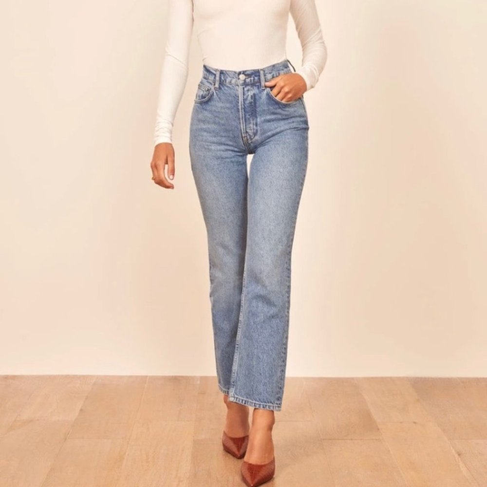 Reformation Cynthia High Rise Straight Jeans